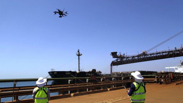 Rio Tinto workers are using drones in the Pilbara region of Western Australia.