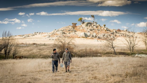 At Tilbuster Station, on the outskirts of Armidale, manager Charlie Winter (left) teaches troubled kids how to live off the land.
He is pictured here with participant Nathaniel Keuntje. 