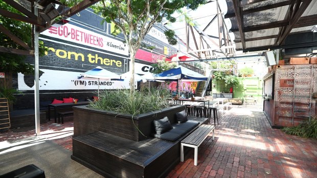 The Triffid's popular beer garden. 