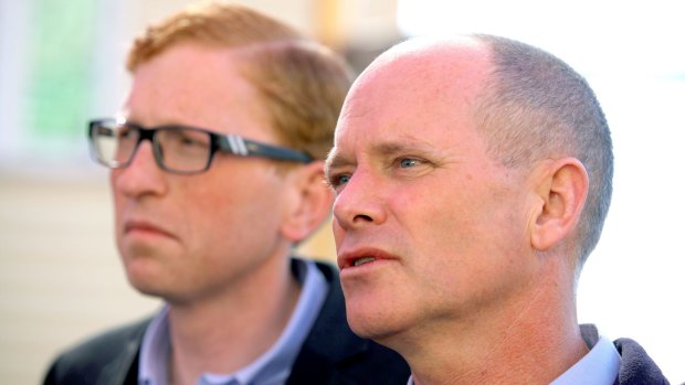 LNP candidate for Stafford Bob Andersen with Queensland Premier Campbell Newman.