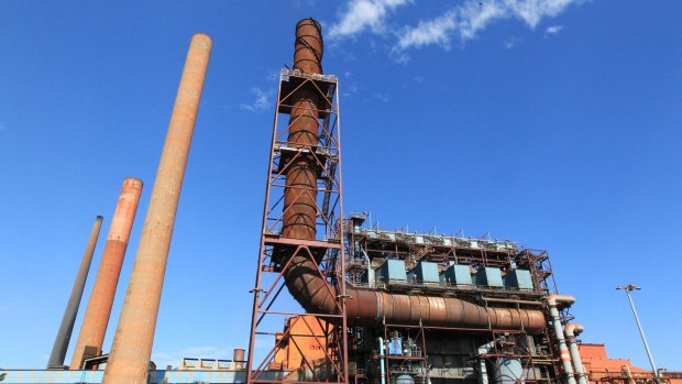Coiled steel is made at BlueScope Steel's Port Kembla steelworks. 