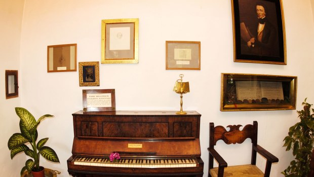 Chopin's piano at the Cartuja of Valldemossa.
