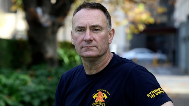 Peter Marshall, the national and Victorian branch secretary of the United Firefighters Union.  