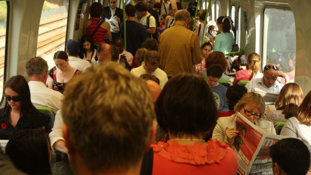 No so comfortable ... Melbourne peak-hour commuters will get no train timetable changes until the end of the year. 