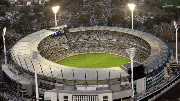 The centre of the sporting world, also known as the MCG.