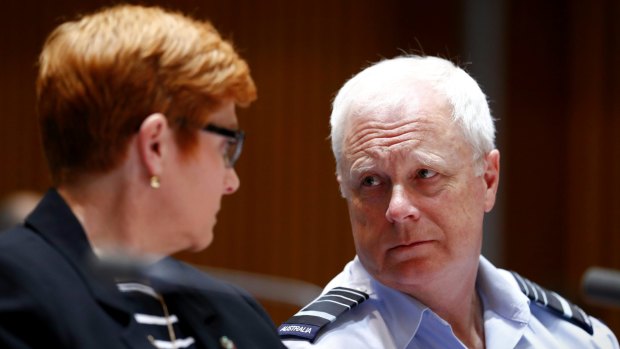 Defence Minister Marise Payne and Chief of the Defence Force Air Chief Marshall Mark Binskin earlier this year.