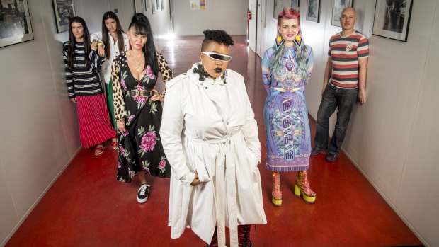 Jess (left) and Stef Dadon, Kristy Dickinson, Ntombi Moyo, Nixi Killick and Michael Reason have been picked to choose archive garments for VAMF's <i>Fashion Redux</I>.