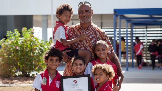Gary Prior was announced as Queensland's father of the year for his work with disaffected youth, raising seven children and four foster children.