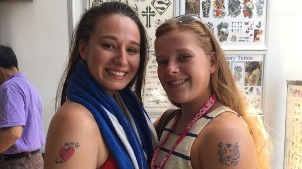 Eloise Morton,17 and Olivia McDonald,17 both got temporary tattoos.