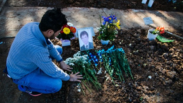 Rahmat* (not his real name) visits the grave of Hazara asylum seeker Mohammad Hadi regularly.