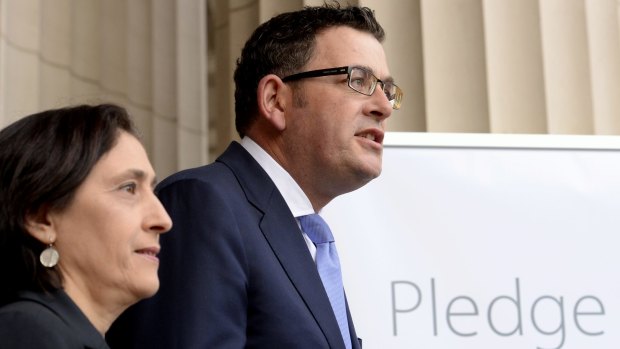 Premier Daniel Andrews and and Minister Lily D'Ambrosio called for voluntary emissions pledges last year.