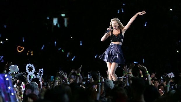 Taylor Swift performs to a 72,000-strong crowd in rapture in Sydney.