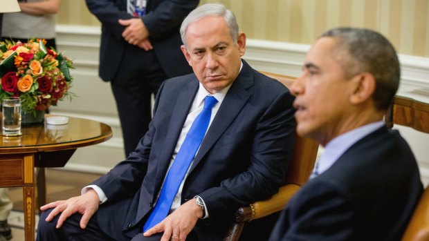 President Barack Obama with Israeli Prime Minister Benjamin Netanyahu in the Oval Office of the White House in Washington in 2015.