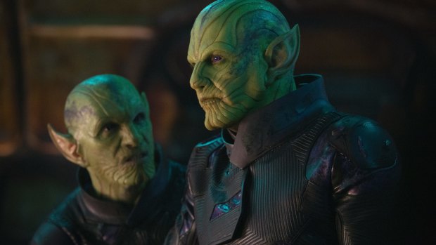 Mendelsohn in full prosthetics as Talos in Captain Marvel.