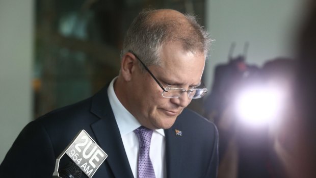 Social Services Minister Scott Morrison at Parliament House in Canberra on Monday.