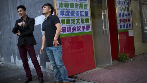 A study has found that one-third of all young men smoke cigarettes in China. 