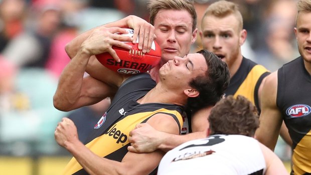 Bright spot: Daniel Rioli was one of eight players to make their debut for Richmond this year.