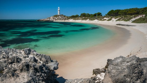 Pinky Beach on beautiful Rottnest Island.
