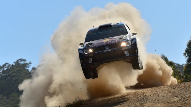 Over and out: Andreas Mikkelsen and Anders Jaeger won Rally Australia for Volkswagen. 
