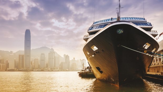 Azamara cruise ship in Hong Kong.