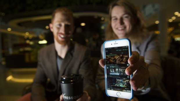 James Long and Elise Adams are the founders of the new Cino espresso coffee ordering/payment app