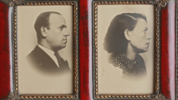 The only photographs Vivianne Spiegel has of her parents, Moshe and Tauba.