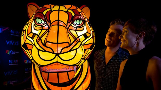 A tiger will be among the light attractions at Taronga Zoo.