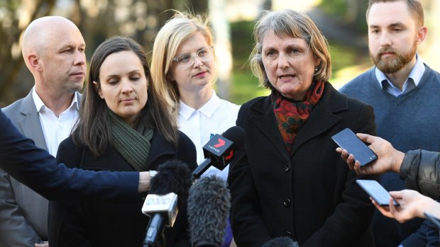 Darebin mayor Kim Le Cerf (right) and Yarra mayor Amanda Stone discussing their councils' decision.