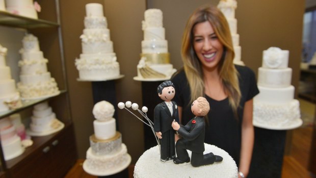 Oakleigh cake shop owner Denise Paras is prepared for groom and groom-themed cakes.