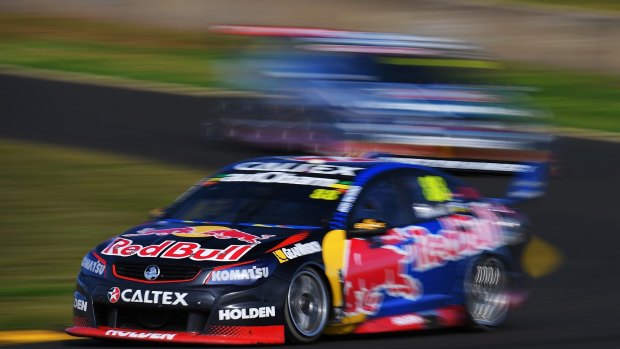 Whincup on his way to victory at Sydney Motorsport Park.
