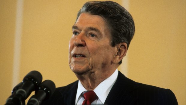 Former US president Ronald Reagan.