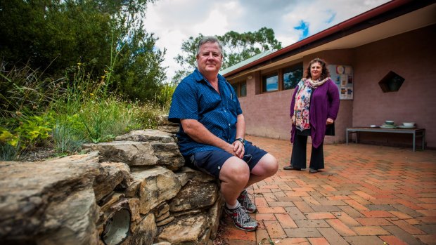 Orana Steiner School woodwork teacher Chris Matthews and assistant principal Olga Blasch were part of a group fighting to save the school during the 2003 bushfire.