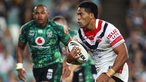 Proud brother: Lama Tasi during his stint with the Roosters in 2012.