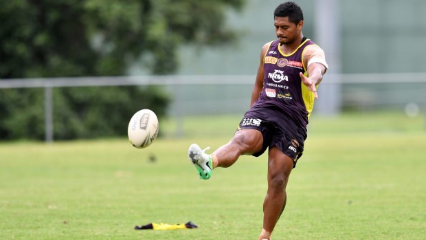 Anthony Milford trains ahead of the trial game against the PNG Hunters in Port Moresby.