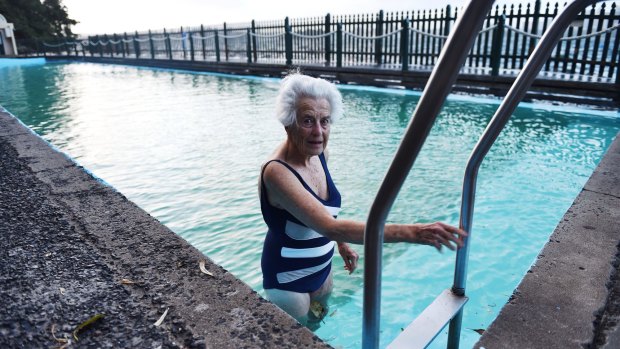 Fit as a fiddle: Helen Clift, 88, still gets up at 5am to walk to her local pool to swim every day.