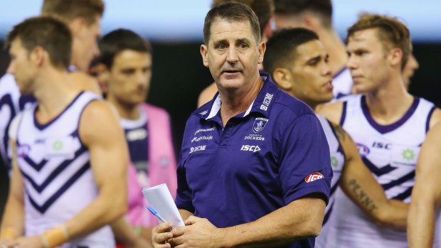 Ross Lyon says Fremantle hasn't had its usual run in 2016.