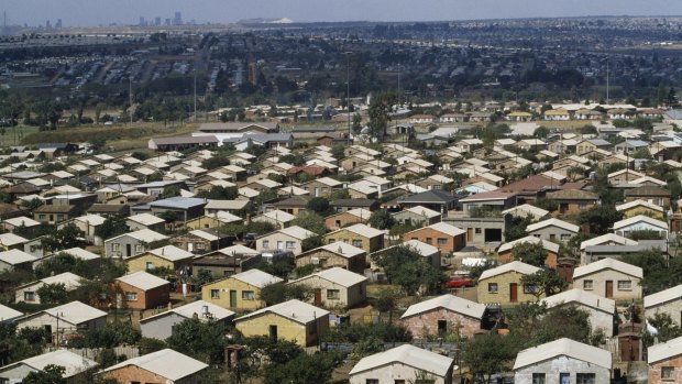 Houses in Soweto, Johannesburg, South Africa.
