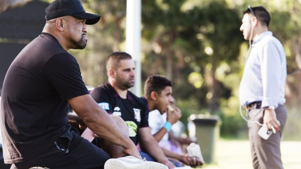 Sidelined: John Hopoate has been stood down from coaching Manly's SG Ball team.