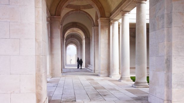 Inside the Arras World War One War Memorial in Northern France.