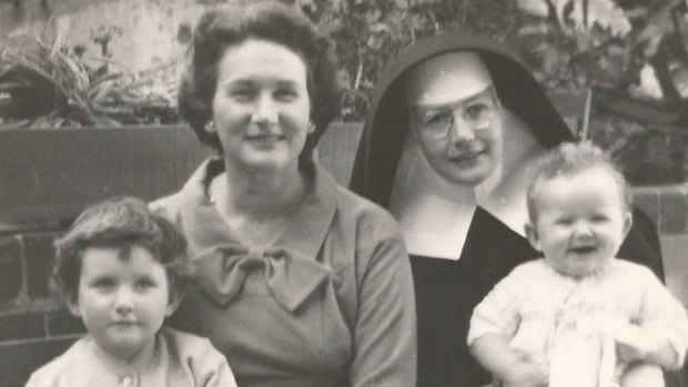 Sister Maureen McGuirk with her sister Patricia and nieces Maureen (left) and Jane.