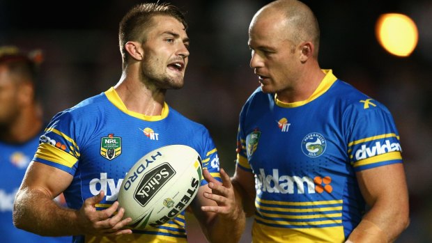 In unhappier times: Kieran Foran's life spiralled out of control during his time at Parramatta.