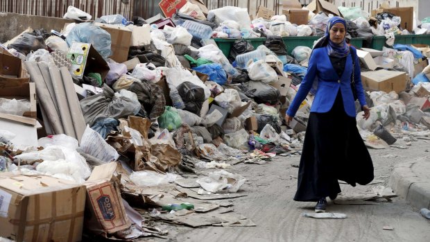 Beirut's noisome piles of rubbish have annoyed residents. 
