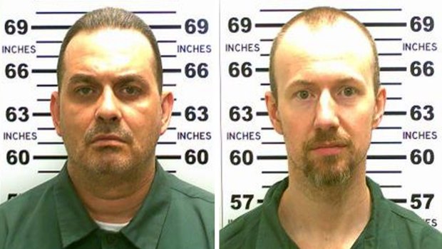 A frantic manhunt is on for Richard Matt (left) and David Sweat, two convicted murderers  who busted out of New York state's biggest maximum security prison by cutting through cell walls with power tools and escaping along tunnels. 