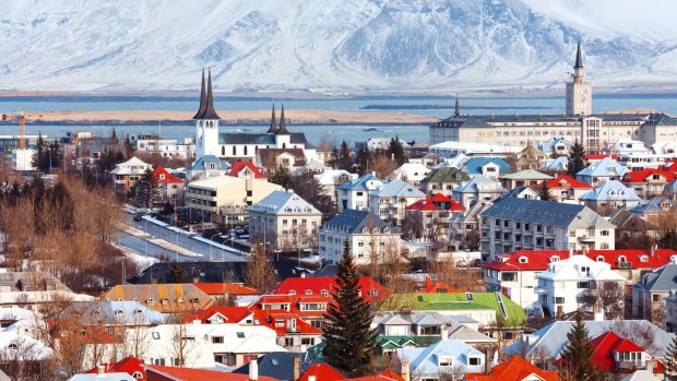 Cityscape Reykjavik, Iceland.