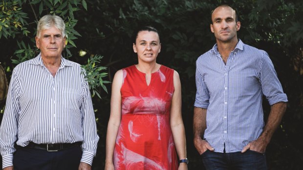 Jim Bain, Natasha Knowles and Mark Taylor, who all bought blocks in Forrest with a view to developing them one day, say the NCA's new proposal will shave value off their properties. 