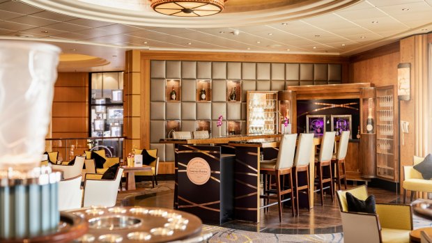 A Champagne Bar offers another excuse for guests to clink glasses.