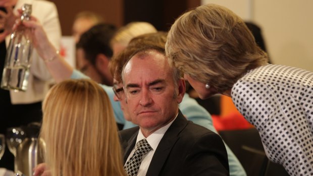 Liberal MP Julie Bishop pictured with her chief of staff Murray Hansen.