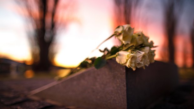 Katie Bender's memorial. The 12-year-old was killed by a piece of debris from the Canberra Hospital implosion.