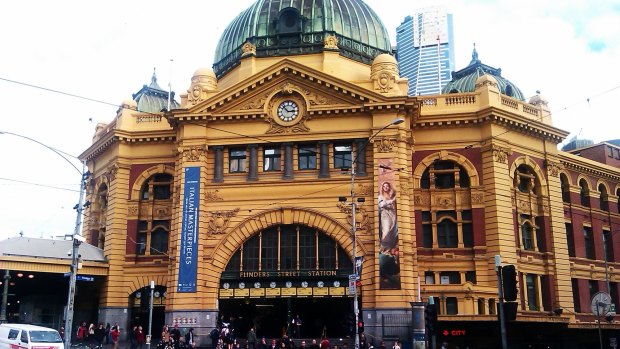 In need of repair ... Flinders Street Station.