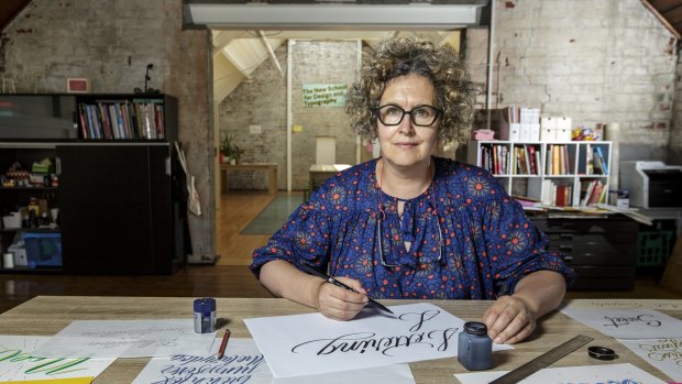 Veronica Grow, the founder of Old School New School Design and Typography in Melbourne.